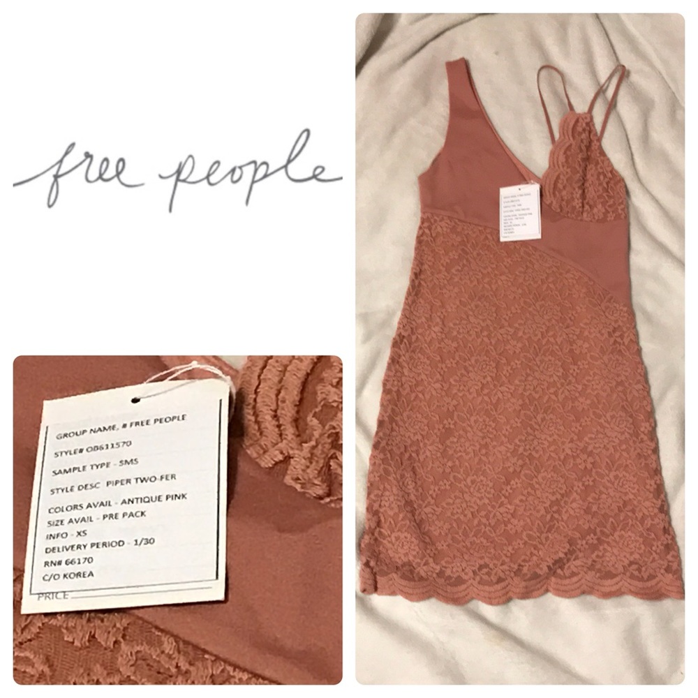 NWT Free People Lower East Side Lace Mini Dress